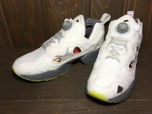 ★Reebok リーボック INSTAPUMP FURY ポンプ フューリー OG 白×グレー 26.0cm美品 Used 検 ハイテク スニーカー