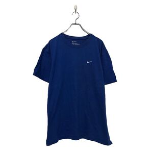 NIKE 半袖 ロゴ Tシャツ ナイキ L ブルー ホワイト 刺繍 クルーネック 古着卸 アメリカ仕入 a604-5378