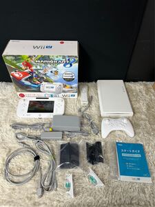 【1円スタート！動作確認済み！】Nintendo Wii U WUP-101 32GB 本体 ゲームパッド コントローラー wiiリモコン アダプタ/YS2412813-宅100