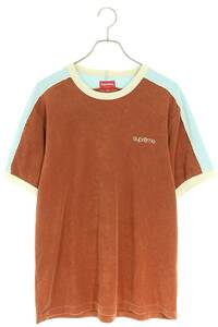 シュプリーム SUPREME 19SS Shoulder Stripe Terry S/S Top サイズ:M テリーパイルTシャツ 中古 OM10