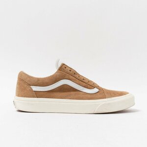 【1円スタート】 VANS バンズ ヴァンズ OLD SKOOL メンズ ブラウン ダークベージュ ローカット 撥水 スウェード スニーカー US8.5 26.5cm