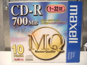 未使用★昭和レトロ★日本製★90年代★当時物 maxell マクセル CD-R 700MB 10PACK Master Quality★録音 音楽 ミュージック 旧車