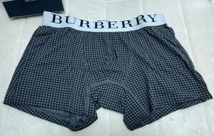 [137]希少！ラッピング袋無料★即決！新品未使用◆ バーバリー Burberry ボクサーパンツ M 箱付 生産終了限定品 グレーグラデ チェック