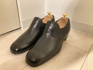 【50年前の未使用品】Crockett & Jones Devon 8 UK7.5 ブラックカーフレザー ローファー ヴィンテージ