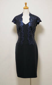 TADASHI SHOJI　タダシショージ　NAVY & BLACK　ワンピース　「８ 」/ １３号程度