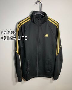 ■adidas アディダス■CLIMA LITE 黒金　トラックジャケット　ジャージ:M☆BH-853