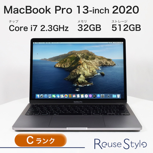 MacBook Pro 13インチ 2020 Cランク スペースグレイ ストレージ：512GB メモリ：32GB macOS Catalina 10.15.7 JIS MWP42J/A