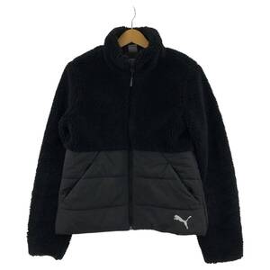 PUMA プーマ 切り替え ボア ジャケット sizeM/ブラック