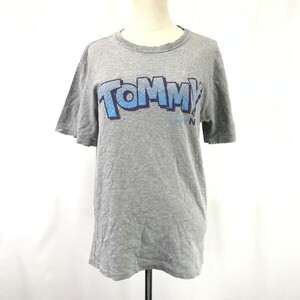 トミーヒルフィガー ジャパン正規代理店タグ★TOMMY★半袖Tシャツ【メンズL/gray/グレー】コットン/ユニセックス/Tops/Shirts◆BH773