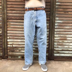 90s W40 L32Ralph Lauren Jeans ポロジーンズ デニム パンツ ヴィンテージ インディゴ テーパード ジーンズ 96cm 薄紺 古着 ジーパン