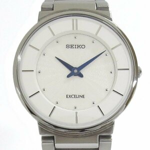 美品 セイコー エクセリーヌ SEIKO レディース 腕時計 クオーツ 4J40-0AE0 白 電池交換済