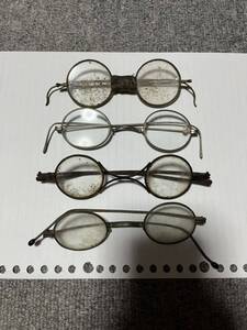 vintage メガネ　眼鏡　アンティーク　骨董品　レトロ　ヴィンテージ　テンプル　つる　10s 20s 30s 40s 50s 古着　明治　昭和　大正