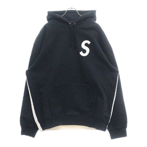 SUPREME シュプリーム 21AW S Logo Split Hooded Sweatshirt Sロゴ スプリット フーディー スウェット パーカー ブラック/ホワイト