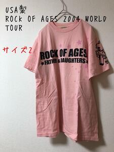 USA製　ROCK OF AGES 2004 WORLD TOUR Tシャツ　2