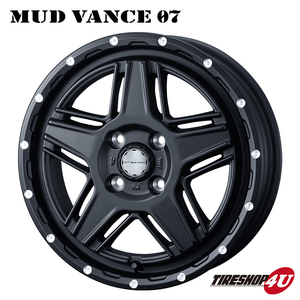 4本セット MUDVANCE07 14x4.5J 4/100 +45 FMB DURATURN MOZZO 4S 165/60R14 スペーシアカスタム 軽トラ 軽バン スティングレー N-WGN