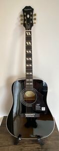 ☆未使用に近い☆希少カラー☆Epiphone(エピフォン) Hummingbird Artist EB ハミングバード/アコースティックギター　Ebony