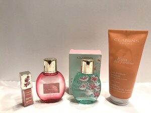 ■【YS-1】 クラランス ■ フィックス メイクアップ 50ml ×２ リップオイル 14 ボディローション 200ml ■ 4点セット 【同梱可能商品】D