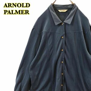 ARNOLD PALMER アーノルドパーマー　長袖トップス　ブルー系　ウール混　レディース　Lサイズ　【AY0411】