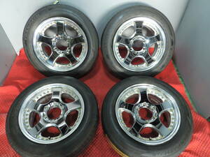 【中古セット】☆希少☆ スーパースター ロデオドライブ コンポジション4 17インチ 8J +31 6H139.7 ＆ トーヨー 215/60R17 19年 ハイエース