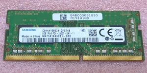 ◎Samsung M471A1K43CB1-CRC *PC4-19200/DDR4-2400/PC4-2400T 260Pin DDR4 SO-DIMM 8GB 動作品