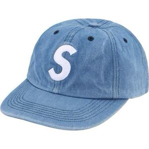 【新品 デニム 24AW Pigment S Logo 6-Panel】 supreme 24fw seersucker canvas denim mesh back ebbets washed chino twill camp cap