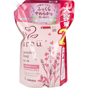 【まとめ買う】arau.アラウ 洗たく用せっけん 詰替用 2Ｌ×6個セット