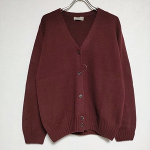 MARGARET HOWELL CASHMERE COTTON 578-2264002 定価59400円 ニット カーディガン 22AW ワインレッド マーガレットハウエル 4-1117T 234370