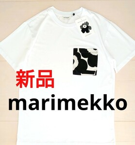 新品★marimekko マリメッコ キオスキ ウニッコ オーバーサイズ 半袖 Tシャツ ブラック XS S M
