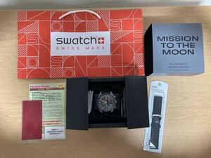 swatch × OMEGA Mission to the Moon SO33M100 スウォッチ オメガ 腕時計 時計 シリコンベルト 風防フィルム 付き　未装着