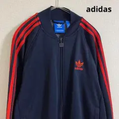 adidas トラックジャケット SST ネイビー レッド トレフォイル M