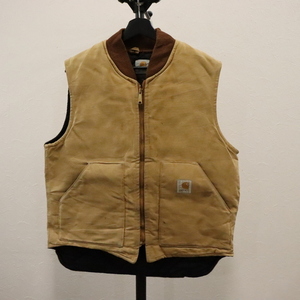 n163 2000年代製 carhartt カーハート ダックベスト■00s 約Lサイズ ブラウン 中綿 アメカジ ストリート ワーク 古着 古着卸 オールド 激安