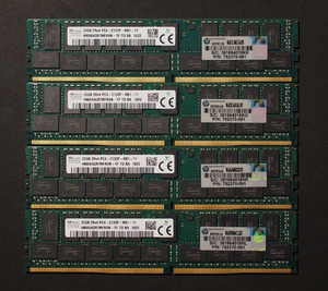 SK hynix PC4-17000 DDR4-2133 PC4-2133P Registered ECC 128GB（32GB 4枚組）