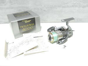 【管KO0406】1000円～ SHIMANO シマノ Super SHIP TWINPOWER ツインパワー 4000H 取説 箱付き 98TP4000H