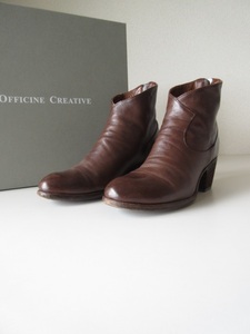 2018 OFFICINE CREATIVE / オフィチーネ・クリエイティブ GISELLE/042 レザーショートブーツ CIGAR/BROWN 35/22相当 * シューズ