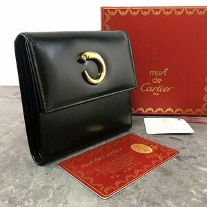 ☆送料無料☆ 未使用品 Cartier コンパクトウォレット パンテール ブラック 箱付き プレゼントにも！ 300