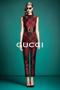 13.14 Pre AW■Gucci/グッチ ワンピース/ドレス シルク/チェック柄・ダイアモンド スリーブレス 国内正規美品 36/S~M Benjamin Grillon