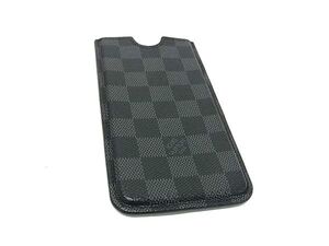 1円 ■美品■ LOUIS VUITTON ルイヴィトン ダミエグラフィット iphone6+ 対応 アイフォンケース スマホケース ブラック系 FK2372