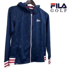 ☆美品☆【FILAGOLF フィラゴルフ ゴルフウェア パーカー Ｍ ネイビー】