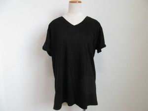 (45017)レディース　Tシャツ　カットソー　半袖　ブラック　L　USED