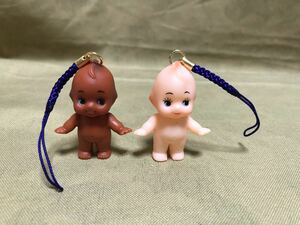 キューピー人形 茶色キューピー　ストラップ　未使用品