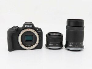 ◇美品【Canon キヤノン】EOS R100 ダブルズームキット ミラーレス一眼カメラ