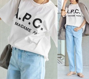 A.P.C. アー・ペー・セー / IENA 別注 ビッグ ロゴ Tシャツ / F(XS) / ホワイト