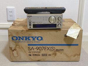 ONKYO SA-907FX シルバー AVセンター リモコン 説明書付き オンキョー