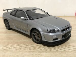 送料無料　1/24 RB26DETエンジン付きミニカー 日産 スカイライン GT-R R34 Vスペック エブロ EBBRO NISSAN SKYLINE V-SPECⅡ