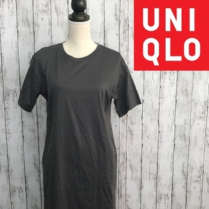 UNIQLO★ユニクロ★マーセライズコットンロングTワンピース★サイズS　1116-27