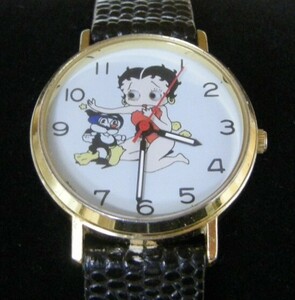 【未使用動作品】★ヴィンテージ BETTY BOOP ベティーブープ ベティちゃん からくり 腕時計 