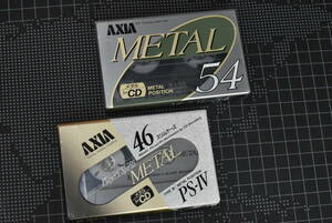 カセットテープ【 アクシアメタルテープ ： ” METAL 54・PS-Ⅳ 46 ” 】 各１巻 合計２巻（未開封・未使用品）