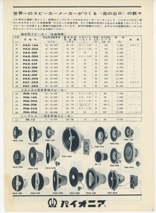 Pioneer 古いスピーカーユニットのカタログ パイオニア 管7276