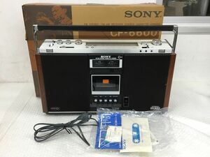 D874-120【通電確認済み】SONY ソニー CF-6600 STEREO ZILBAP ラジオカセット/ラジカセ/レトロ器機/説明書箱付きt