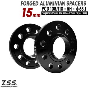 Z.S.S. AP FIAT フィアット 500X ボルボ VOLVO S60 V70 S80 厚み15mm スペーサー PCD108 PCD110 5穴 ハブ径 65.1φ